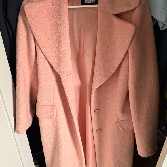 Boutique Moschino Pink Mohair Coat - Picture 2 of 4